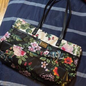 Calvin Klein Black Floral Shoulder Bag purse